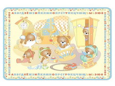 Развивающий коврик Mambobaby Медвежата 200x160x0.5cm 028ТМ
