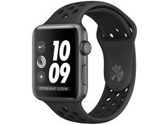Умные часы APPLE Watch Series 3 Nike+ 38mm Space Grey Aluminium Case with Anthracite-Black Nike Sport Band MTF12RU/A Выгодный набор + серт. 200Р!!!