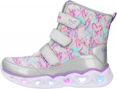 Сапоги утепленные для девочек Skechers Heart Lights-Scribble Hearts, размер 36