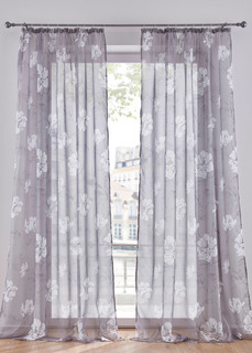 Гардина с цветочным рисунком (1 шт.) Bonprix