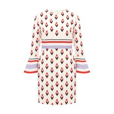 Платье из шерсти и шелка Valentino