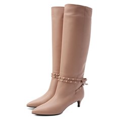 Кожаные сапоги Valentino Garavani Rockstud Flair Valentino