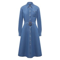 Платье из хлопка и льна Polo Ralph Lauren