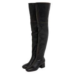 Кожаные ботфорты Marni