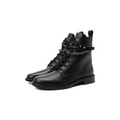 Кожаные ботинки Valentino Garavani Rockstud Chain Valentino