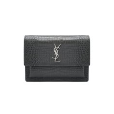 Сумка Sunset medium с тиснением под крокодила Saint Laurent