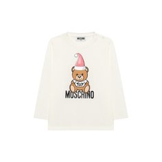 Хлопковый лонгслив Moschino Baby