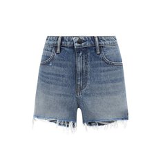 Джинсовые шорты с потертостями Denim X Alexander Wang