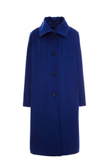 Синее шерстяное пальто свободного кроя Parole by Victoria Andreyanova