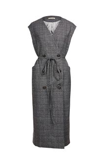 Платье в клетку с двубортной застежкой Victoria Kuksina