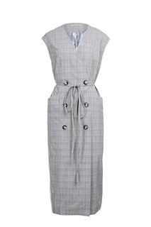 Платье в клетку с двубортной застежкой Victoria Kuksina