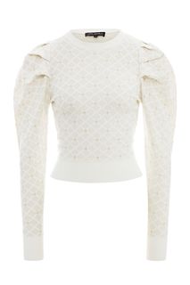 Джемпер белого цвета с блестящей нитью Love Republic