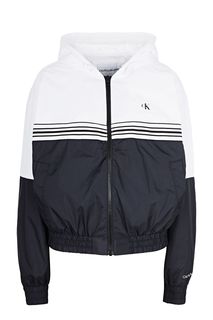 Двухцветная ветровка с капюшоном Calvin Klein Jeans