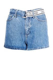 Короткие джинсовые шорты синего цвета Calvin Klein Jeans