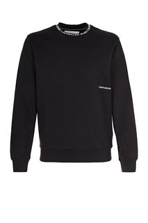 Хлопковый свитшот черного цвета Calvin Klein Jeans