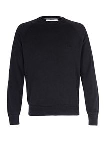 Хлопковый джемпер темно-синего цвета Calvin Klein Jeans
