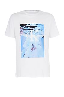 Хлопковая футболка с короткими рукавами Calvin Klein Jeans