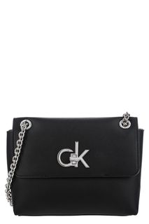 Черная сумка с откидным клапаном Calvin Klein Jeans