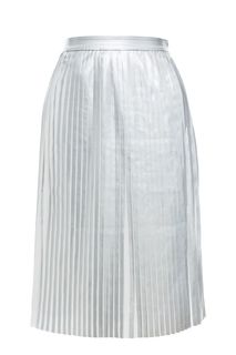 Плиссированная серебристая юбка средней длины Calvin Klein Jeans