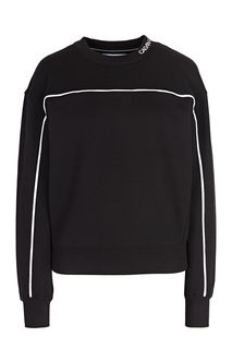 Хлопковый свитшот черного цвета Calvin Klein Jeans