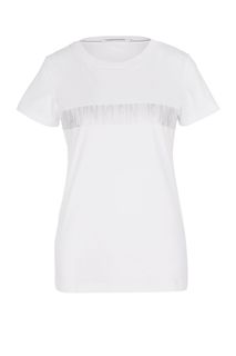 Хлопковая футболка белого цвета Calvin Klein Jeans