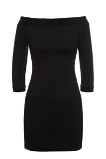 Короткое трикотажное платье с открытыми плечами Calvin Klein Jeans