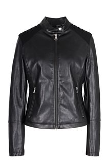 Куртка из экокожи с трикотажными вставками Calvin Klein Jeans