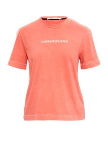 Хлопковая футболка с короткими рукавами Calvin Klein Jeans