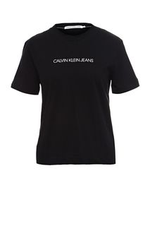 Хлопковая футболка с короткими рукавами Calvin Klein Jeans