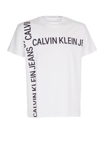 Хлопковая футболка с короткими рукавами Calvin Klein Jeans