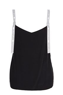 Топ черного цвета на широких бретелях Calvin Klein Jeans