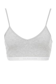 Укороченный топ серого цвета U.S. Polo Assn Underwear