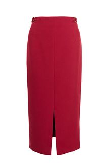 Бордовая юбка с разрезом спереди Trussardi Jeans