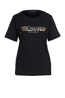 Футболка из хлопка с логотипом бренда Trussardi Jeans