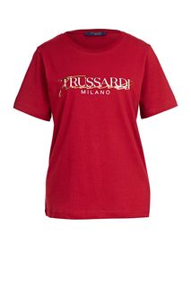 Футболка из хлопка с логотипом бренда Trussardi Jeans