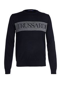 Полушерстяной джемпер с логотипом бренда Trussardi Jeans