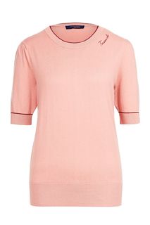 Хлопковый джемпер с короткими рукавами Trussardi Jeans