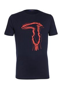 Футболка из хлопка с логотипом бренда Trussardi Jeans