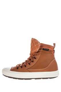 Высокие кожаные кеды со стеганым язычком Converse