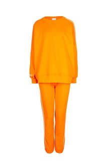 Трикотажный костюм из толстовки и свитшота оранжевого цвета High