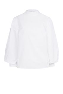 Белая хлопковая блуза с объемными рукавами Love Republic