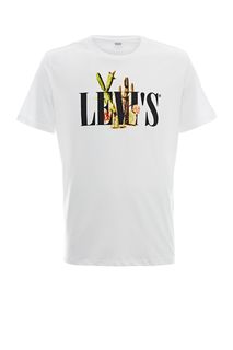 Белая футболка из хлопка с принтом Levis®