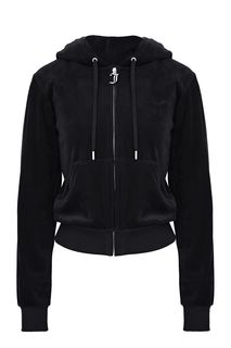 Бархатная толстовка с капюшоном на молнии Juicy Couture