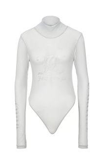 Полупрозрачная блуза-боди с отделкой стразами Juicy Couture