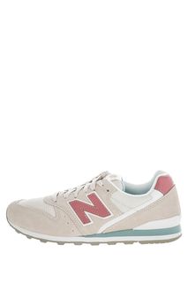 Кроссовки бежевого цвета из замши и текстиля 996 New Balance