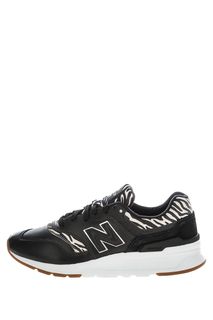 Черные кожаные кроссовки с животным принтом 997Н New Balance