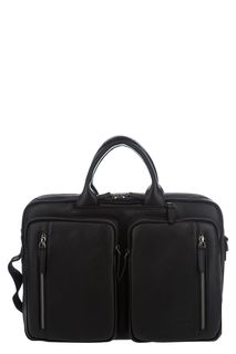 Сумка-рюкзак черного цвета из зерненой кожи Mascotte