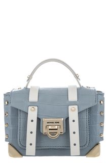 Кожаная сумка с выделкой под рептилию Manhattan Michael Michael Kors