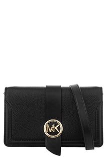 Кожаный клатч с откидным клапаном MK Charm Michael Michael Kors