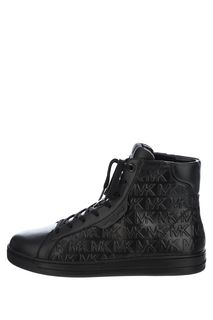 Высокие кожаные кеды с монограммой бренда Keating High Top Michael Michael Kors